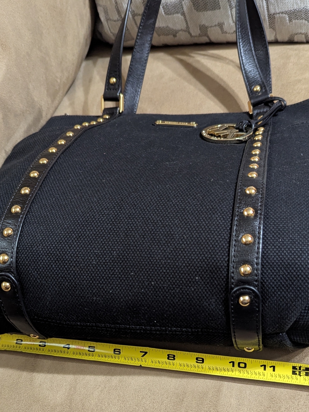 Michael Kors Black Studded Tote Bag - Picture 4 of 8